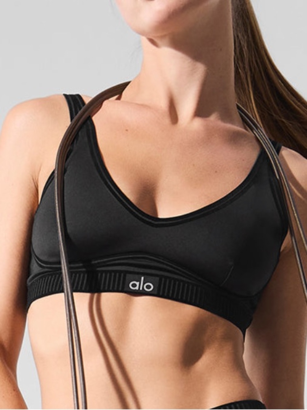 Alo Yoga Like New Airlift Line Up Bra - Black